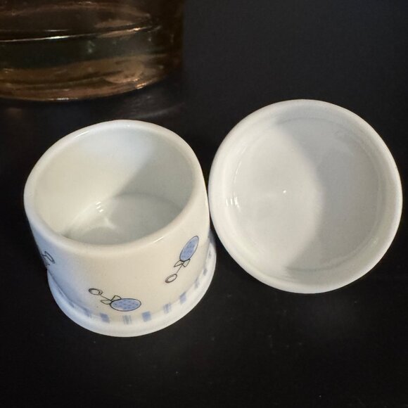 Russ Ceramic Round My First Tooth Baby Keepsake Trinket Jar With Giraffe Topper - Picture 4 of 9